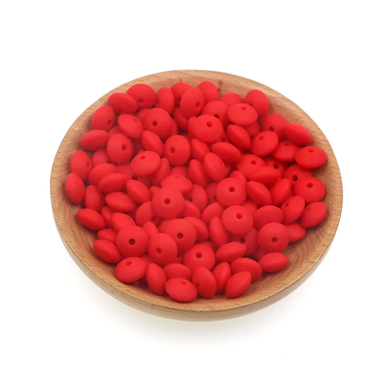 Silicone Lentil Spacer Beads for DIY Accessories (12mm, Multiple Quantities Available)