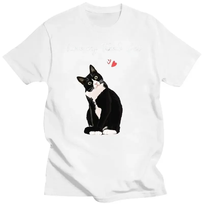 

New Black I Love My Tuxedo Cat T Shirt Cat Lover T Shirt Us Men'S Trend 2024 Colorful Tee Shirt Man t-shirt