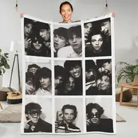 Sturniolo Triplets Photo Collage Blanket Music Warm Soft Comfortable Plush Bedding Throws For Picnic Flannel Bedspread Bed Cover 1