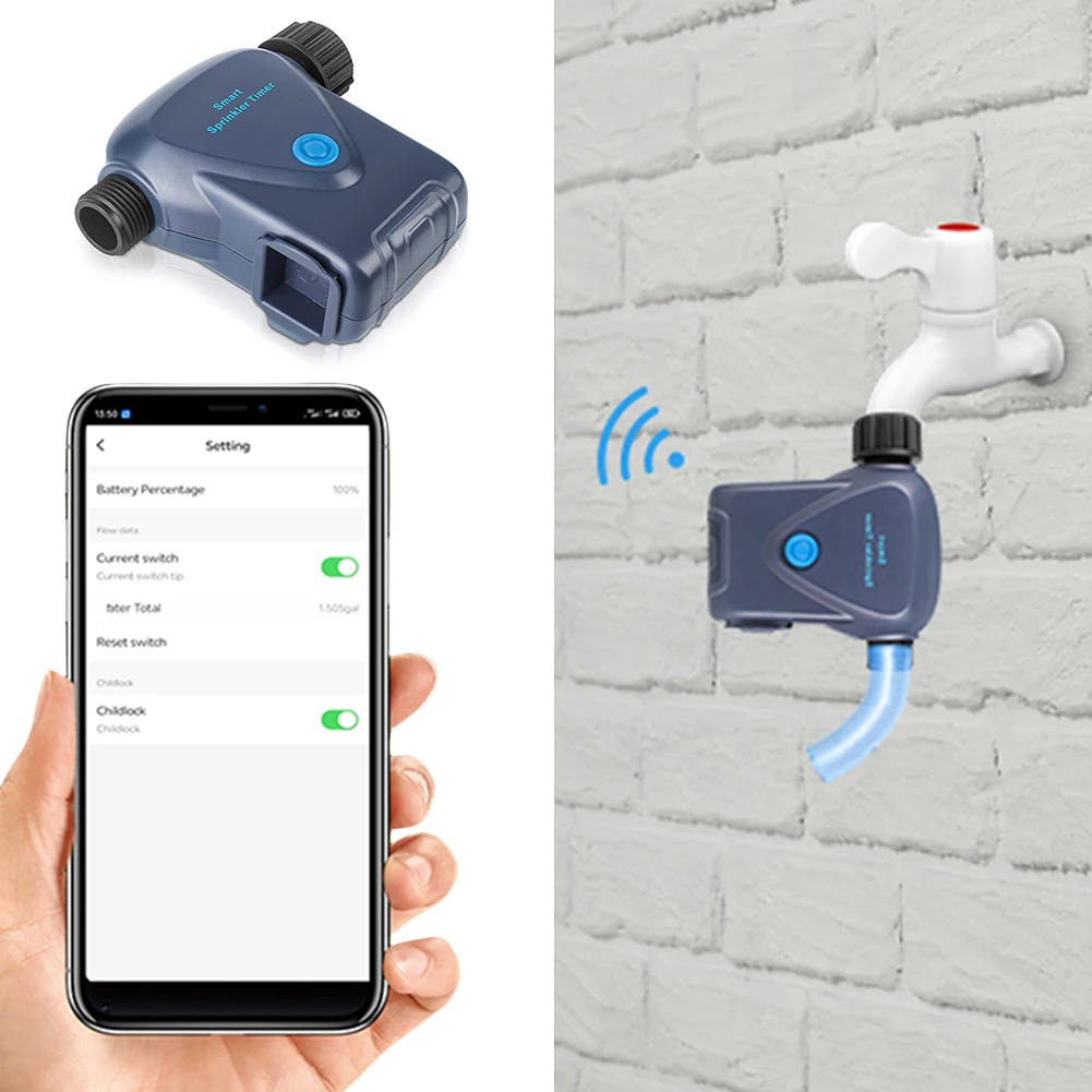 

Таймер для полива газона Zigbee, программируемый таймер для дождевой задержки, управление через приложение