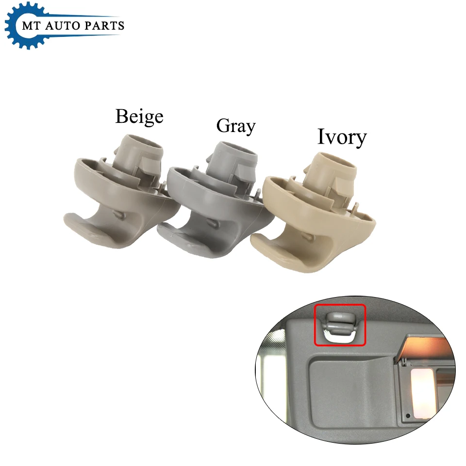 MTAP Aftermarket Car Sunvisor Holder Clips Sun Visor Fastener For HONDA CIVIC FA1 FD1 FD2 2006-2011 Beige Ivory Gray Color