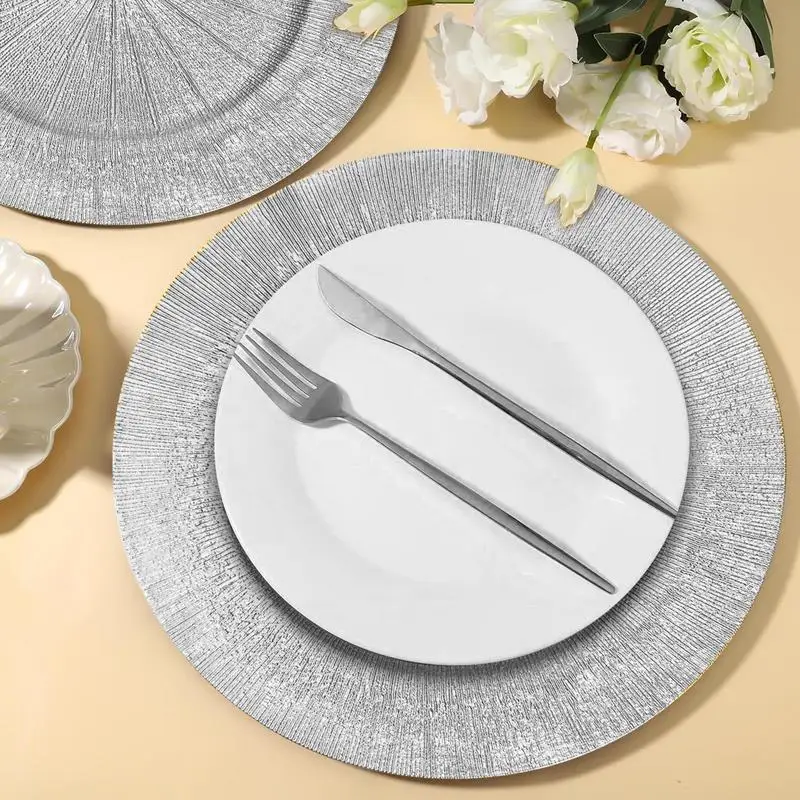 Gold Chargers Plates 13 Inch Golden Charger Plate Decorative Charger Plates 100 Pieces Tableware Dish for Wedding Events