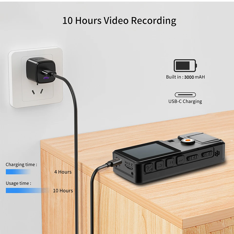 Vandlion A39 1080P Infrared Night Vision HD Mini Camera 1.54'' Screen Dash Cam Small Camcorder 180 Degrees Wide Angle_voghion.com