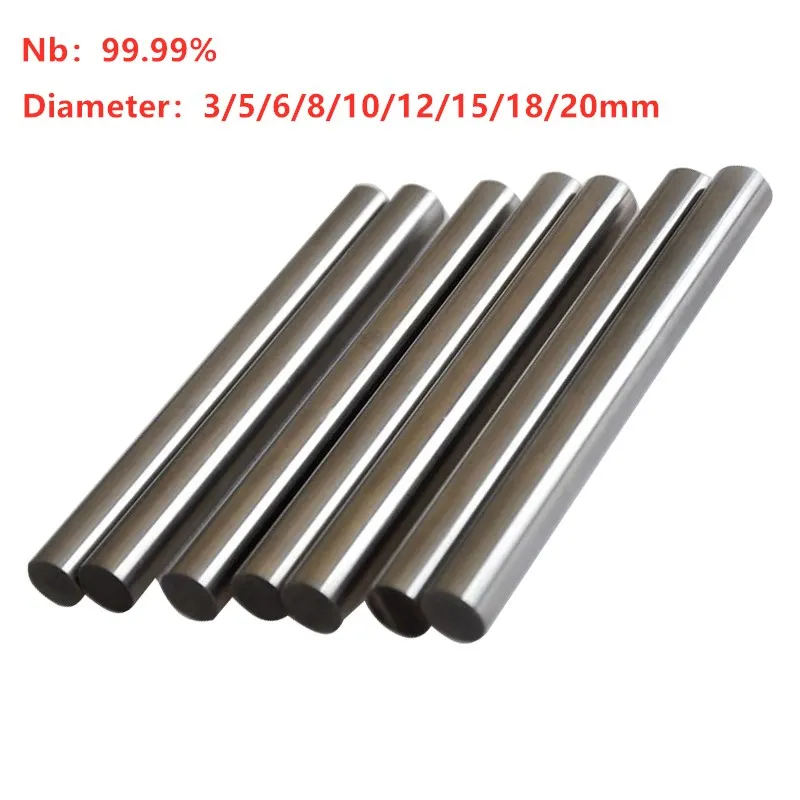 

1pcs Nb 99.99% High Purity Niobium Rod Pure Metal Bar Diameter 3 mm - 15 mm *100mm for Scientific Research and Development