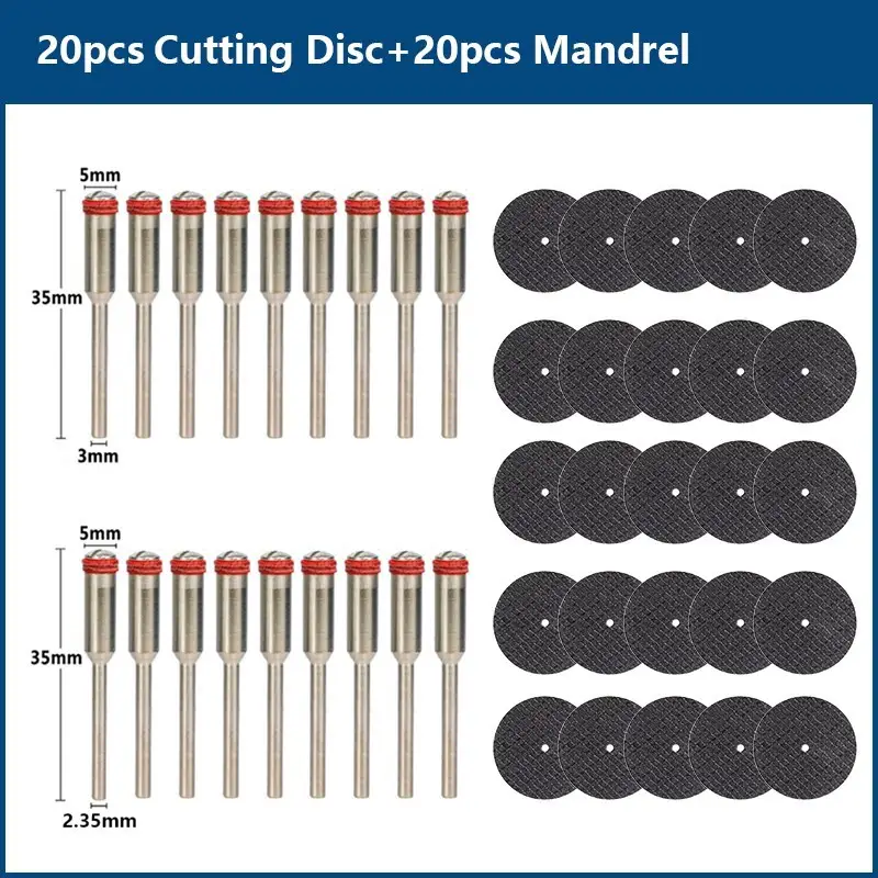 CMCP 32mm Abrasive Cutting Disc With Mandrels Grinding Wheels For Dremel Accesories Metal Cutting Rotary Tool Saw Blade - Image 15