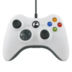 USB Wired Game Controller - Enhanced Gaming Joypad and Joystick (White)