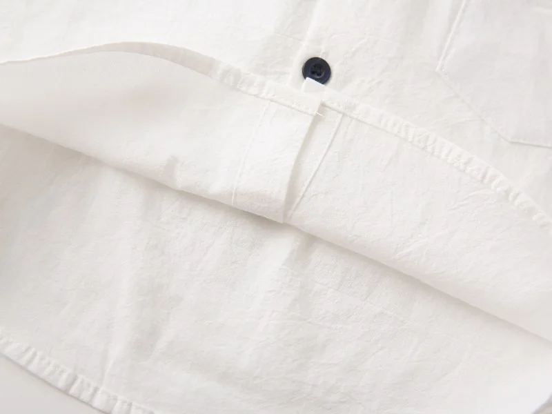 جديد 3-12 سنة ربيع الخريف الفتيان قميص بلون واحدة الصدر الوقوف طوق كم طويل قميص للأطفال الأطفال القطن قميص