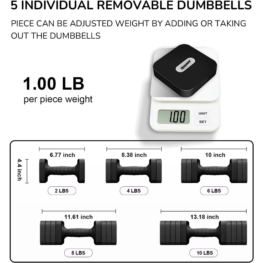 Adjustable Dumbbell Set for Women Men 10LB Each Hand Weights Dumbbells Sets Woman Exercise Fitness dumbbell Adjust dumbbells set