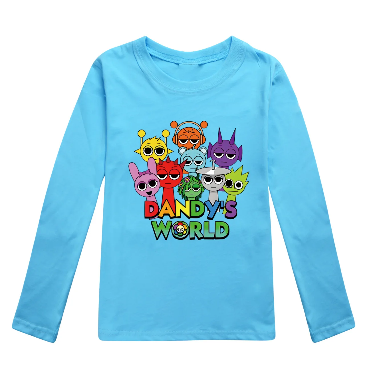 Hot Sprunki Incredibox Music T-Shirt Baby Girls Cartoon Casual Tops Kids Long Sleeve Tops Toddler Boy Casual Children's Clothing 6