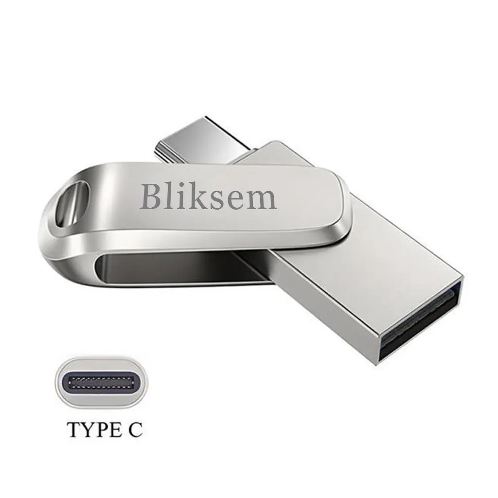 BLIKSEM USB Flash Drive Type C, 128GB 64GB 32GB High Speed USB2.0 Pen Drive for PC Mobile