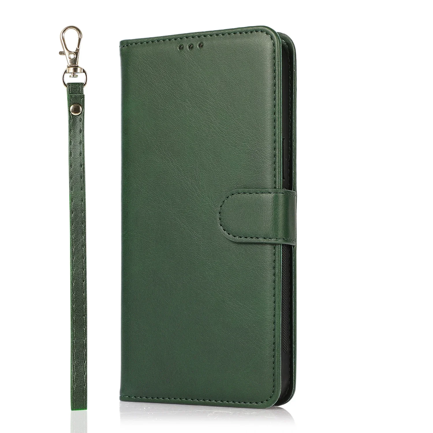 Premium Detachable Leather Wallet Case with Card Slots and Magnetic Closure