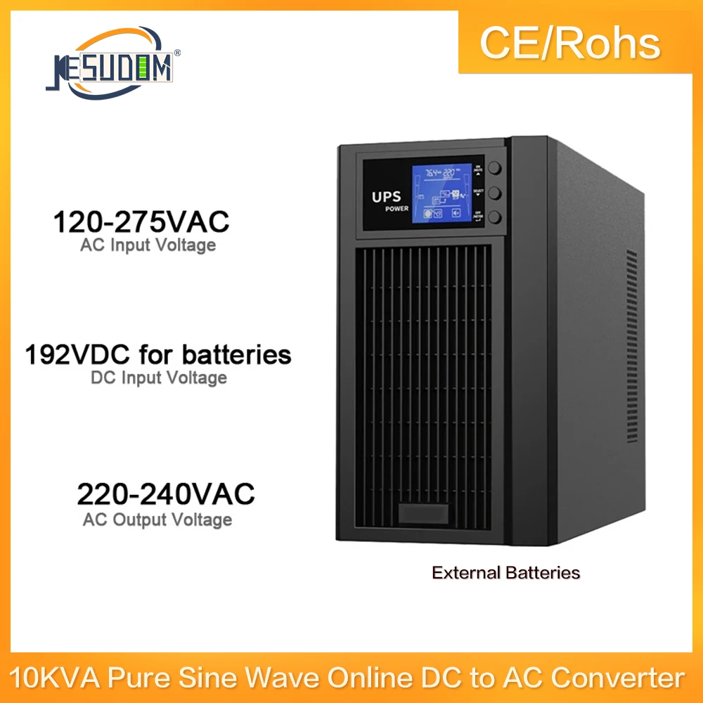 10KVA-Uninterruptible-Power-Supply-192V-DC-Bank-220AC-50HZ-Pure-Sine ...