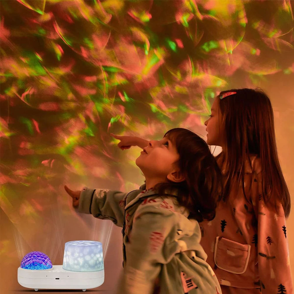 Ocean Wave Projector Night Light for Kids Bedroom 10 Color Ocean