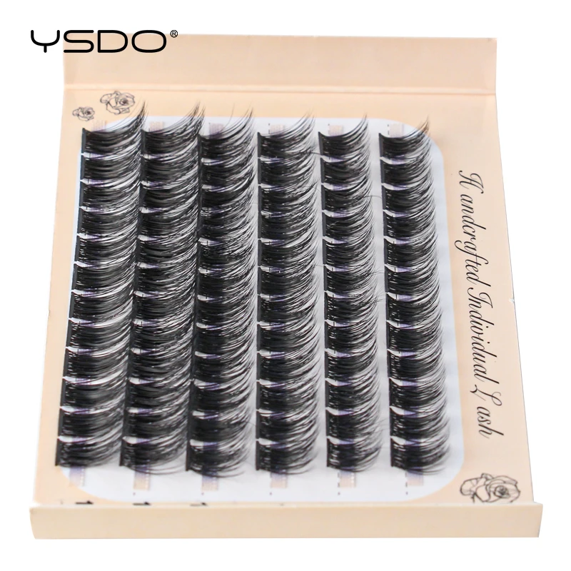 Natural Black Individual Eyelash Extensions 3D Volume Faux Lashes