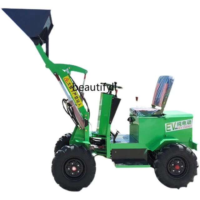 LBX Electric Four-Wheel Drive Forklift Small Diesel Loader Farm Cleaning Manure Grasping Grass Construction Site Bulldozer