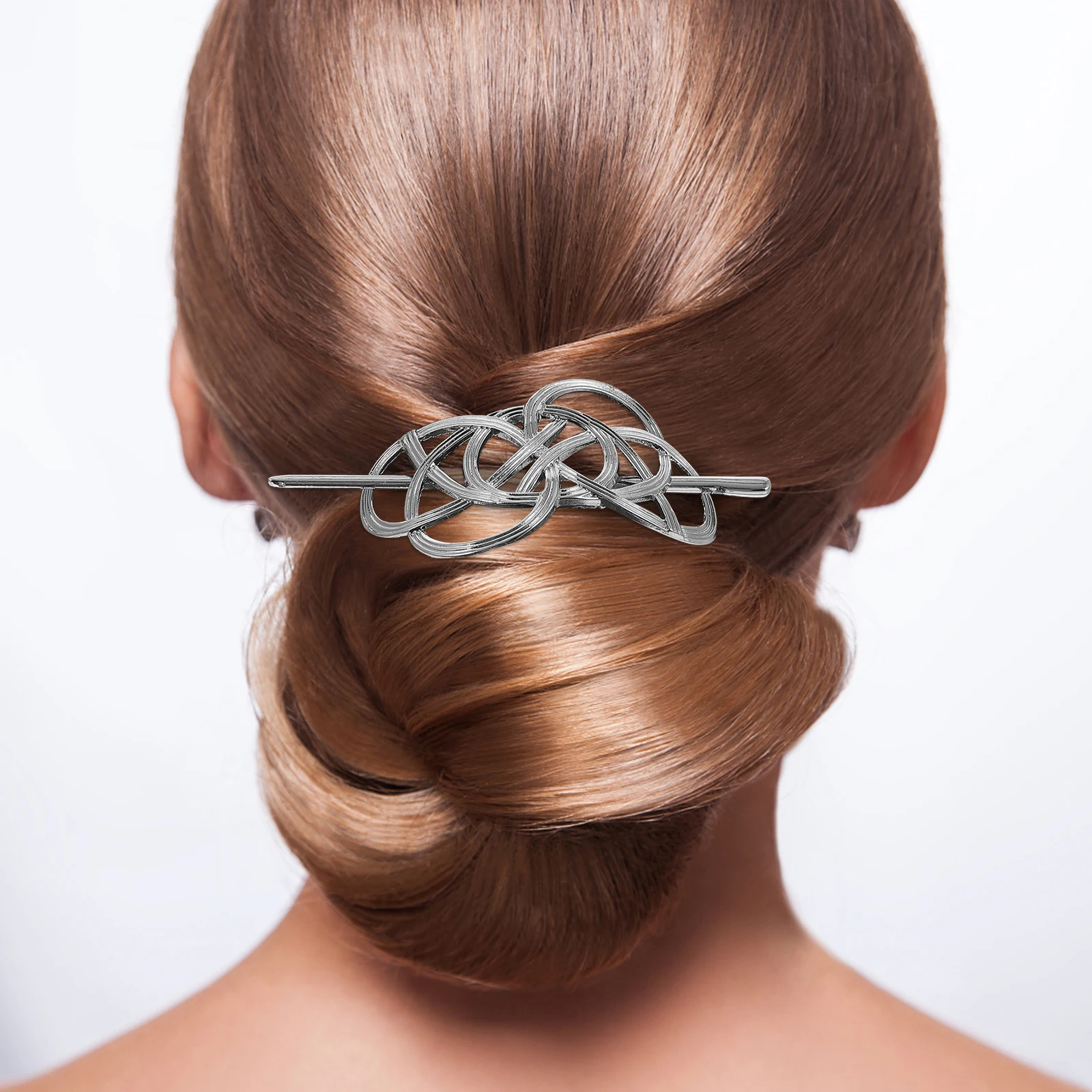 Metal Hairpin Accessories Retro Durable Alloy Bride All-Match Stick Hair Stick Long Short Thick Thin Hair Styling To