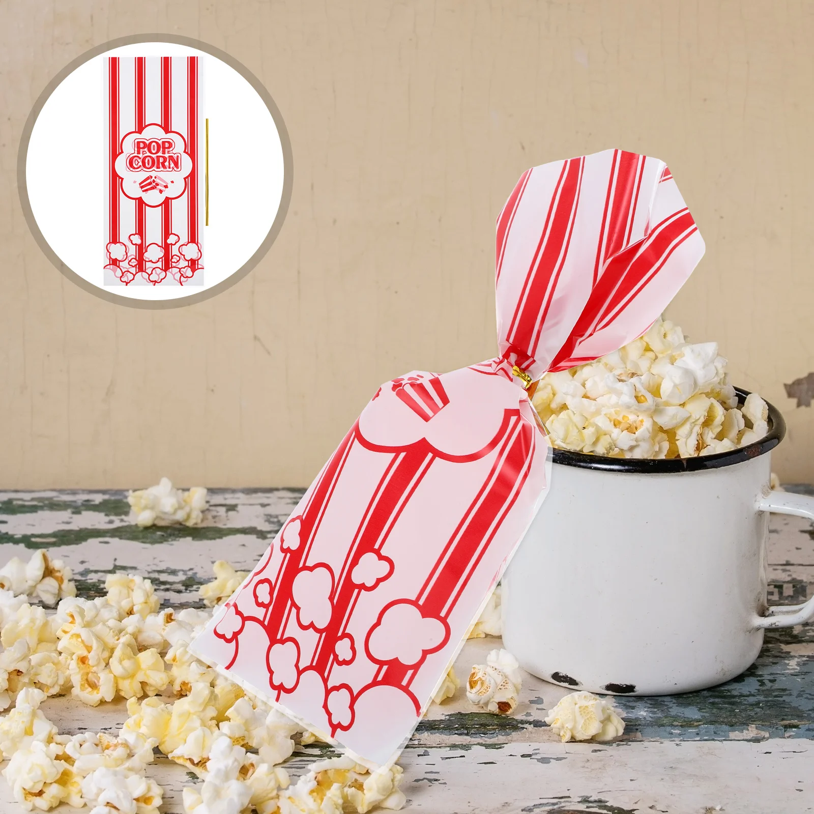 Popcorn Machine Mini Microwave Popcorn Bags Bulk 100 Pcs Gift Bag