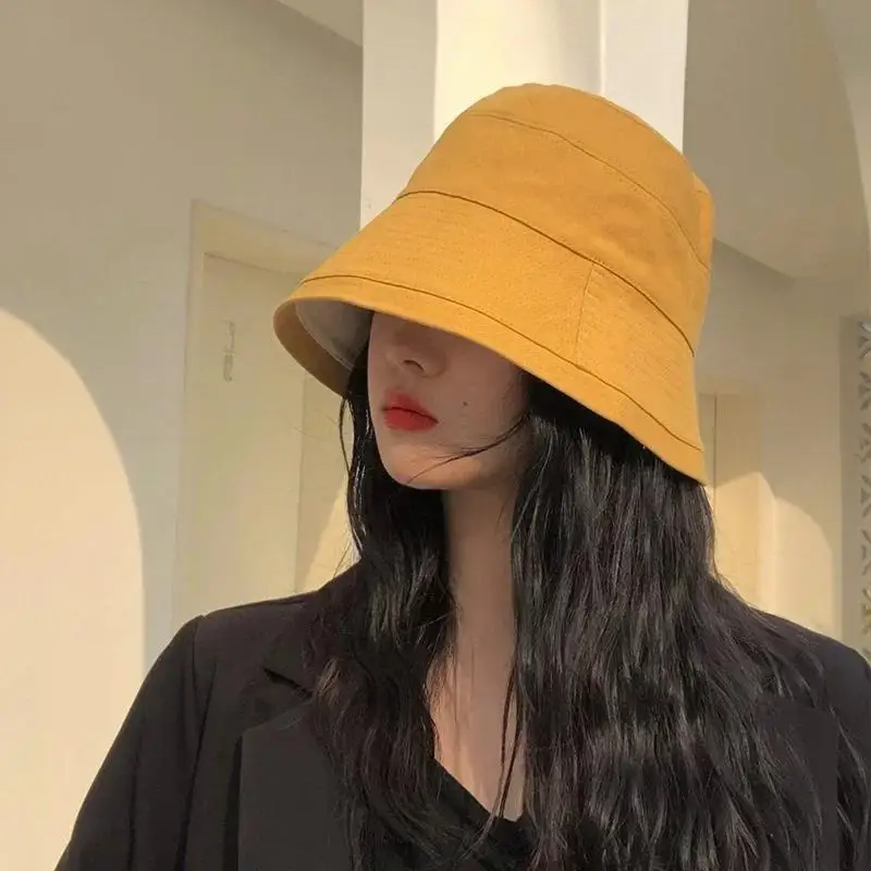 Summer Fashion Double Side Outdoor Travel UV Protect Fisherman Hats Sunshade Bucket Hats Accessories Women Creative Gifts