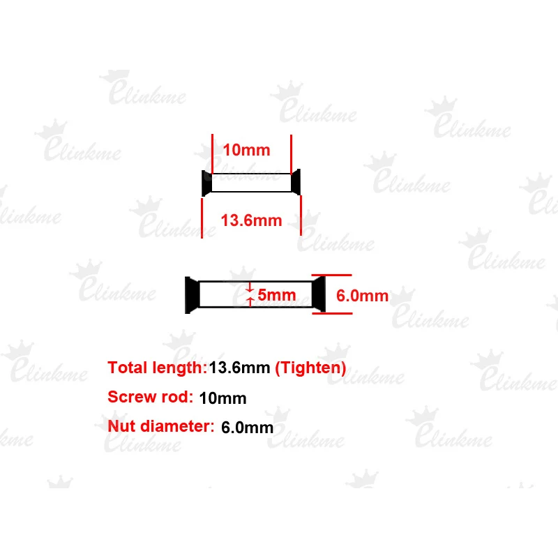 50pcs/bag ,14MM stainless steel Knife Handle hex Screws Suitable for 5mm hole black Handicraft accessories