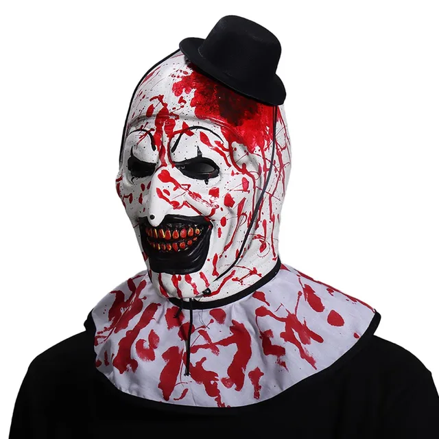 Masque De Clown En Latex Gris – Effrayant, Réaliste, Pour Fêtes Halloween Et Carnaval