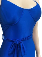 HBLL Women's Sexy Jumpsuits Clubwear Elegant Party Rompers High Waisted Wide Leg Pants One Piece Sleeveless Jumpsuit with Belt - Image 5