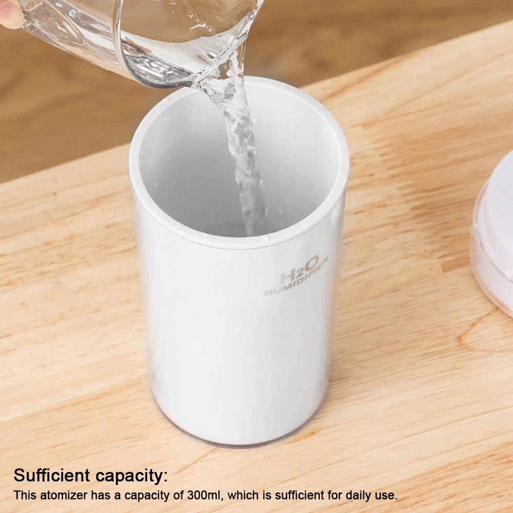 Wireless Car Air Humidifier Portable 300ML USB Diffuser Mist Maker Dual Mode Small Humidifier LED Colorful Night Light