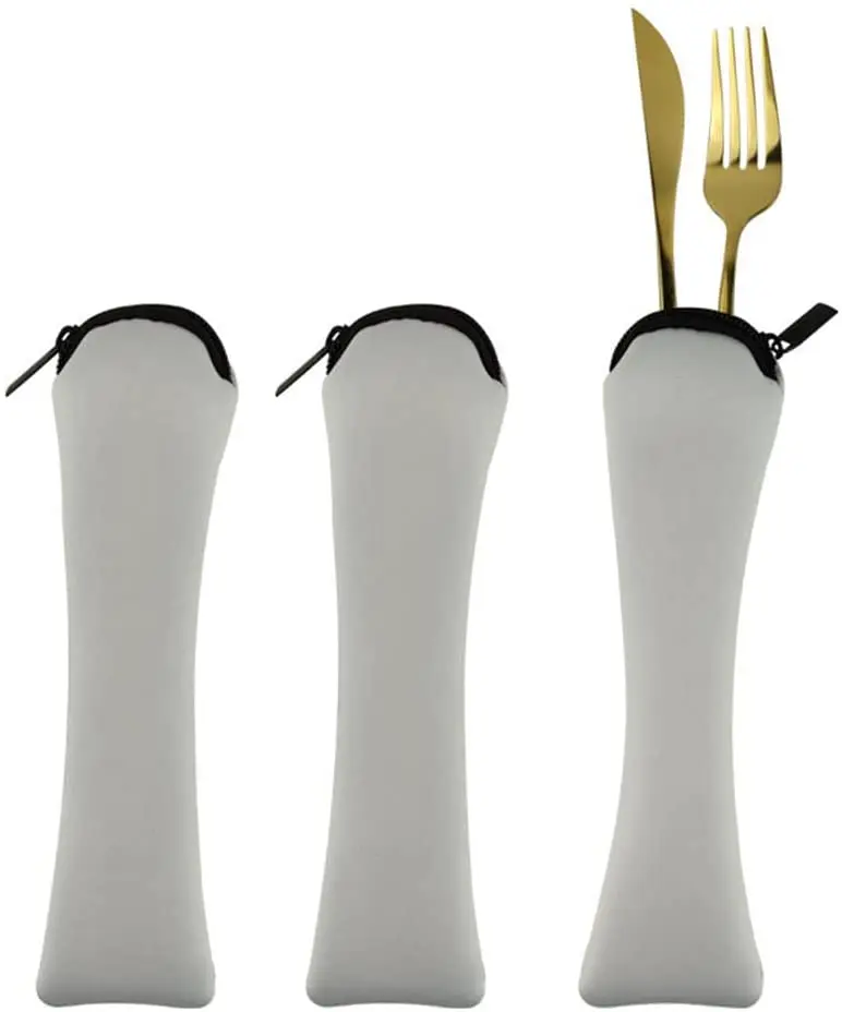 

Бесплатная доставка 30 шт. сублимационный набор столовых приборов из неопрена Набор ножей и вилок портативный набор столовых приборов сумка для путешествий/пикника