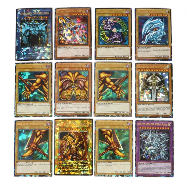 Yugioh Holographic Golden Letter Duel Links Game Card Set with Storage Box