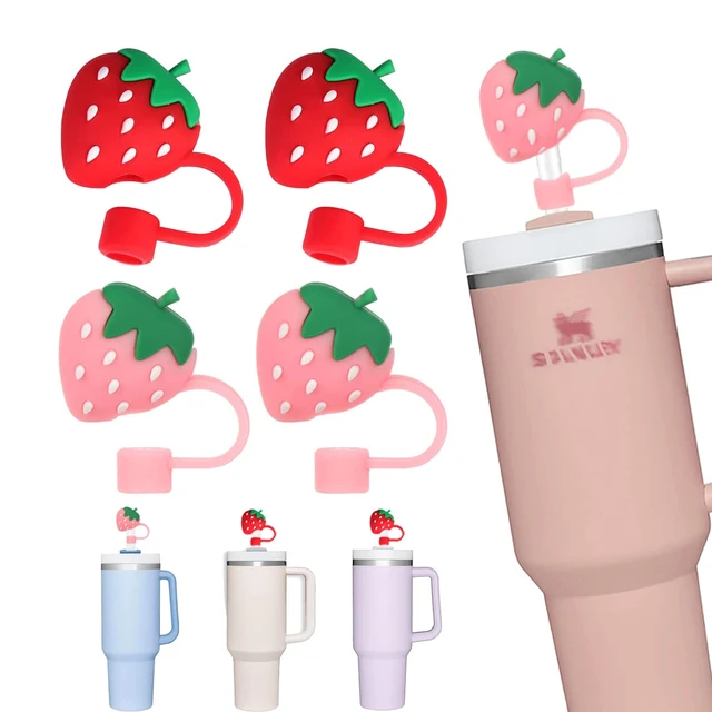 Cute Straw Topper Stanley Straw Cover Pink Tumbler Straw Cover 