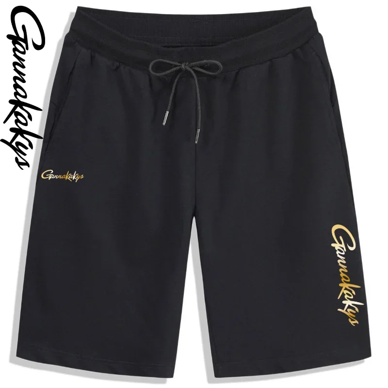 Summer Men's Fishing Pants Hiking Sports Drawstring Breathable Solid Color Shorts Fitness Breathable Running Travel Shorts