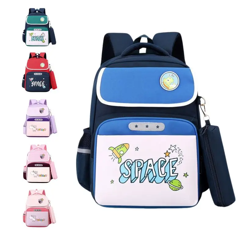 

Новинка 2024, школьный портфель для учеников начальной школы с сумкой для ручек, легкий водонепроницаемый портфель для книг для подростков, ортопедический рюкзак