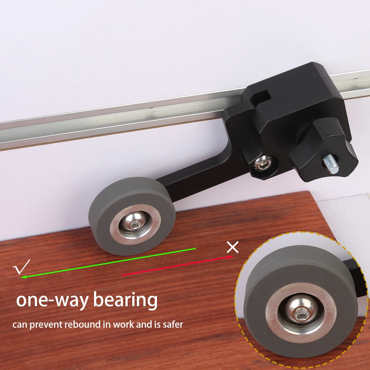 

Auxiliary Way Feeding Board Aluminum Loc Roller Propelling Table Woodworking Feather One Feeder Alloy Safety Saw Tool Bearing