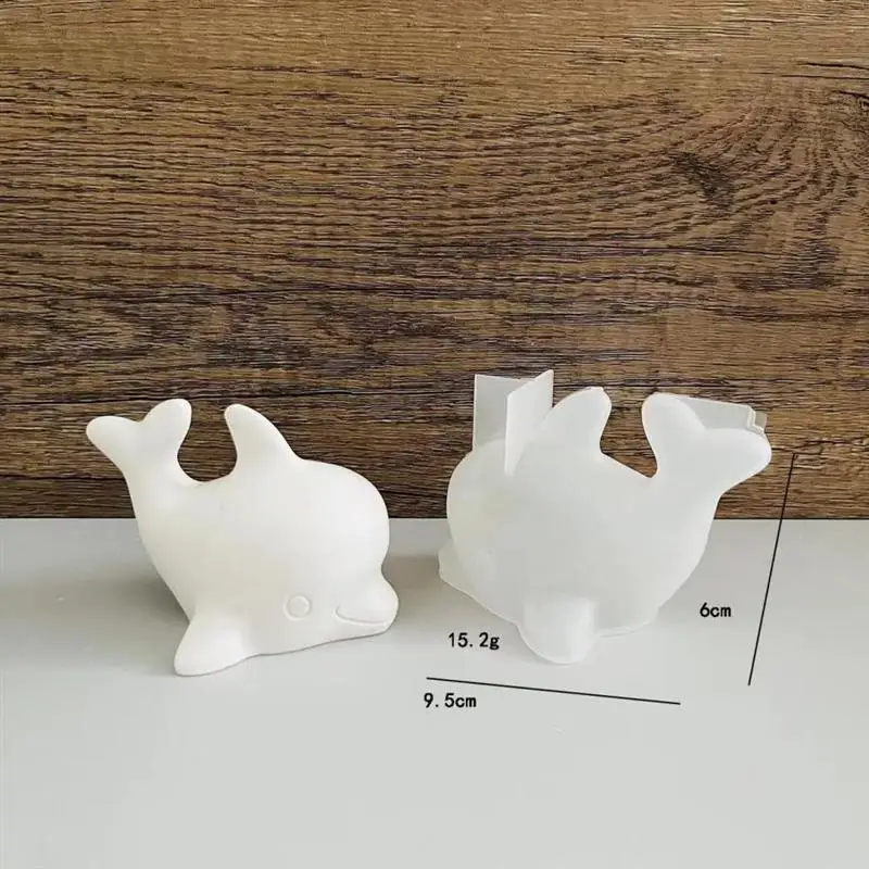 Description Picture 5 of item3D Cute Dolphin Silicone Mold 2024 New Marine Animal Handmade Soap Aromatherapy Gypsum Resin Candle Making Kit Home Decoration