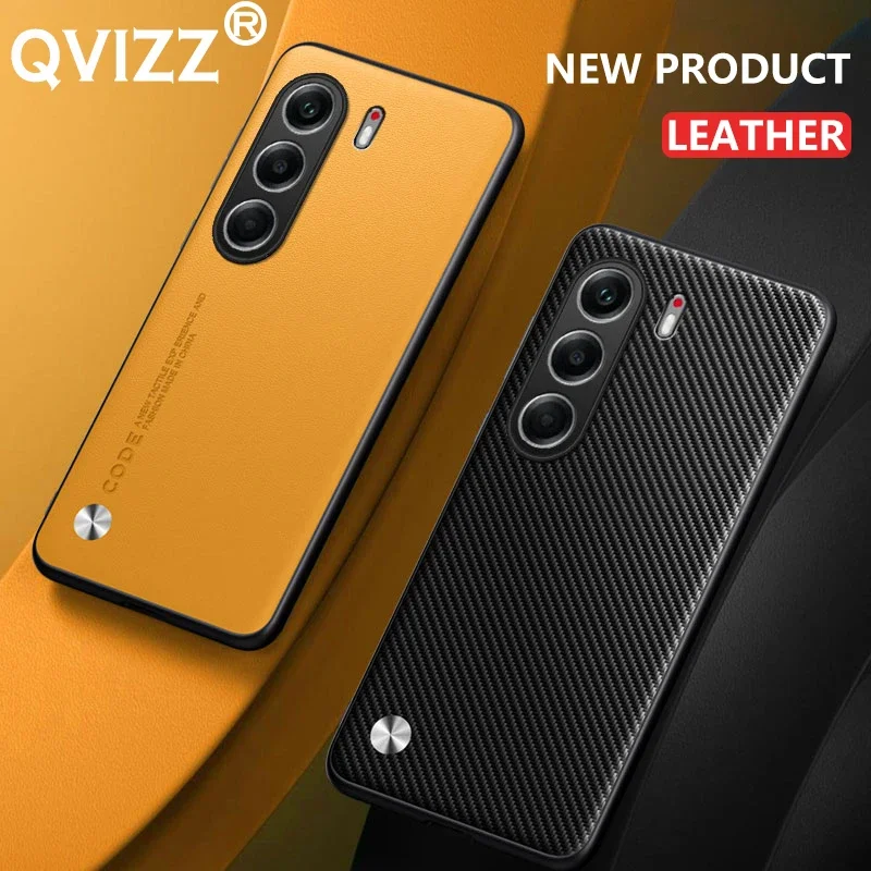 Carbon Fiber Matte Leather Phone Case - Shockproof, Full Camera Protection