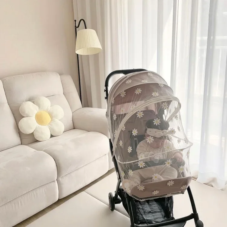 NEW Summer Mosquito Net Baby Stroller Pushchair Mosquito Insect Net Safe Infants Protection Mesh Stroller Accessories