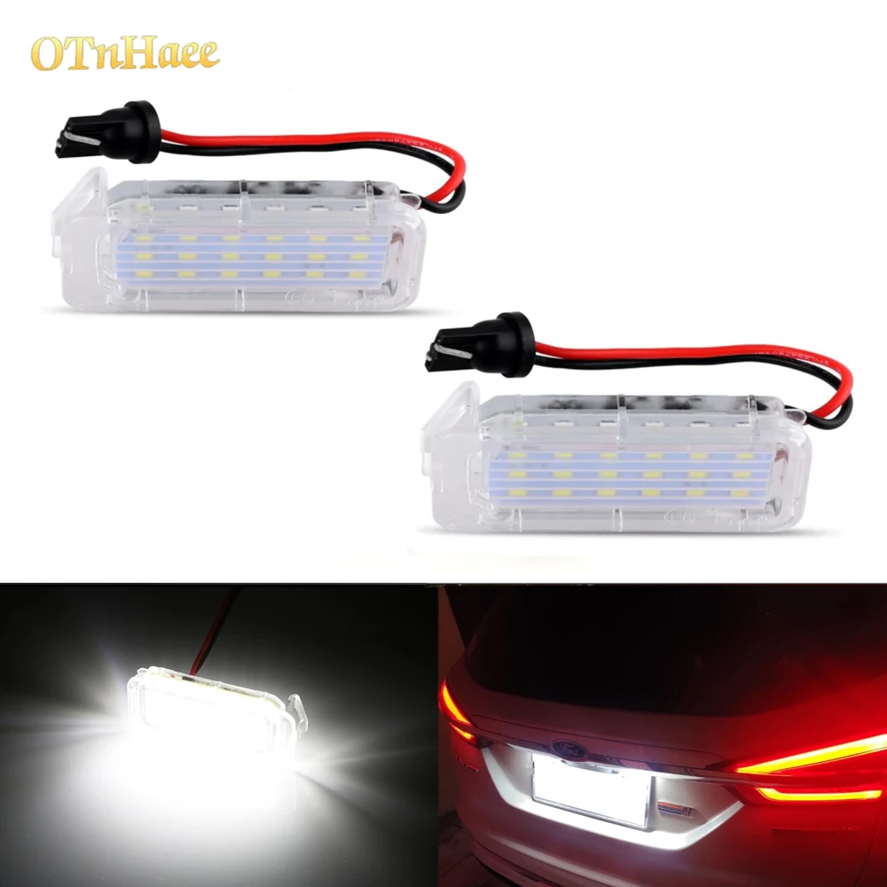 License Plate Lamp For For Focus 5D For Fiesta For Mondeo MK4 For C-Max MK2 Canbus LED Number License Plate Light Lamp 6000k White 12V Number Plate