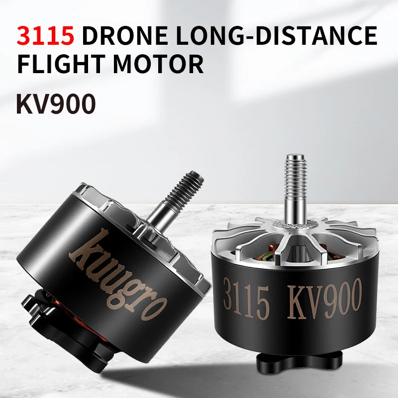 Vue de dessus du moteur Kuugro 3115 900KV montrant le stator et les aimants