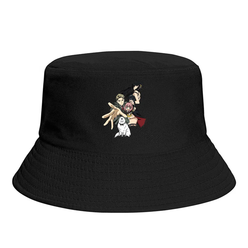 

Poster Spy x Family Men Women Bucket Hat Outdoor Sunshade Thick Panama Cap Visor Sun Hats Fisherman Caps