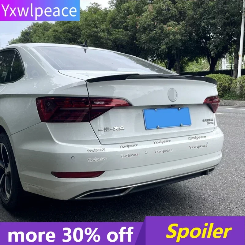 

ABS Glossy Black/ Carbon Color Rear Trunk Lip Spoiler Car Accessories For Volkswagen VW Jetta MK7 2019 2020 2021 2022