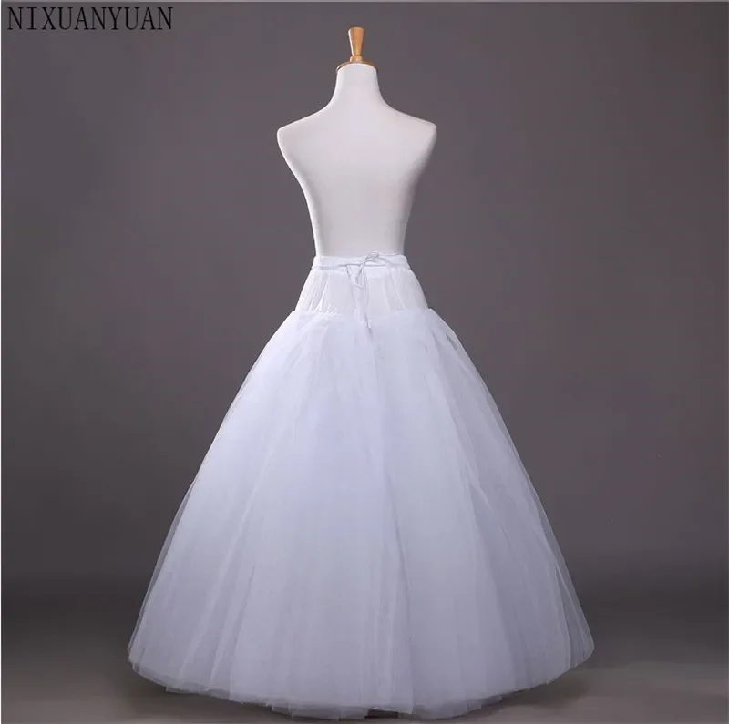 2023 New Four Layers Petticoat Long Tulle Skirts Womens Underskirt For Wedding Dress Lolita
