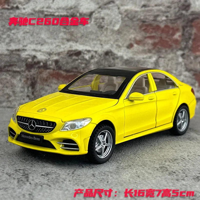 

1:32 Mercedes-Benz C260L High Simulation Diecast Metal Alloy Model car Sound Light Pull Back Collection Kids Toy Gifts A54