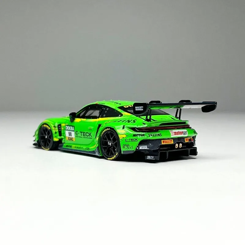 TH 다이캐스트 1/64 스케일 포르쉐 911 GT3 R-DTM 2024 레이싱카 모델 합금 포르쉐 GT3 슈퍼카 모델 선물 장식품