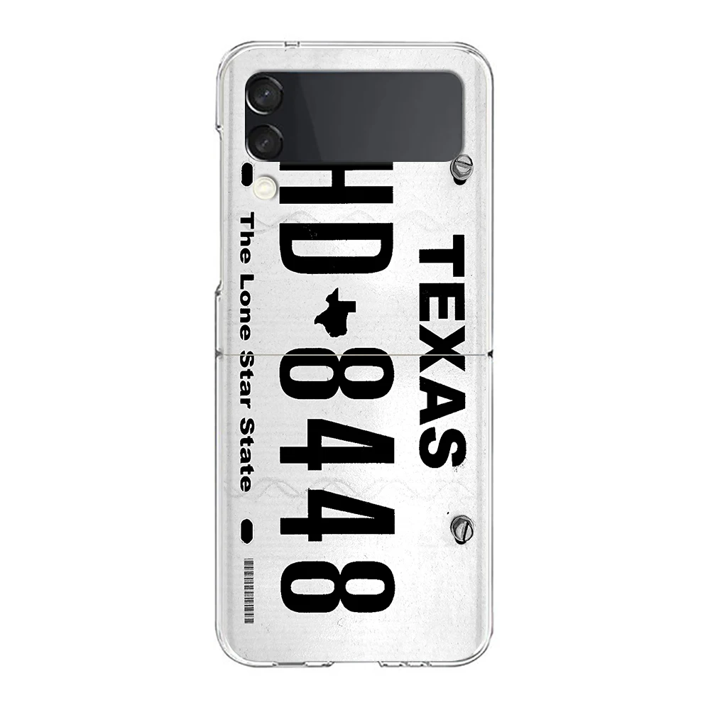 Vintage Humor License Plate Design Hard PC Transparent Phone Case