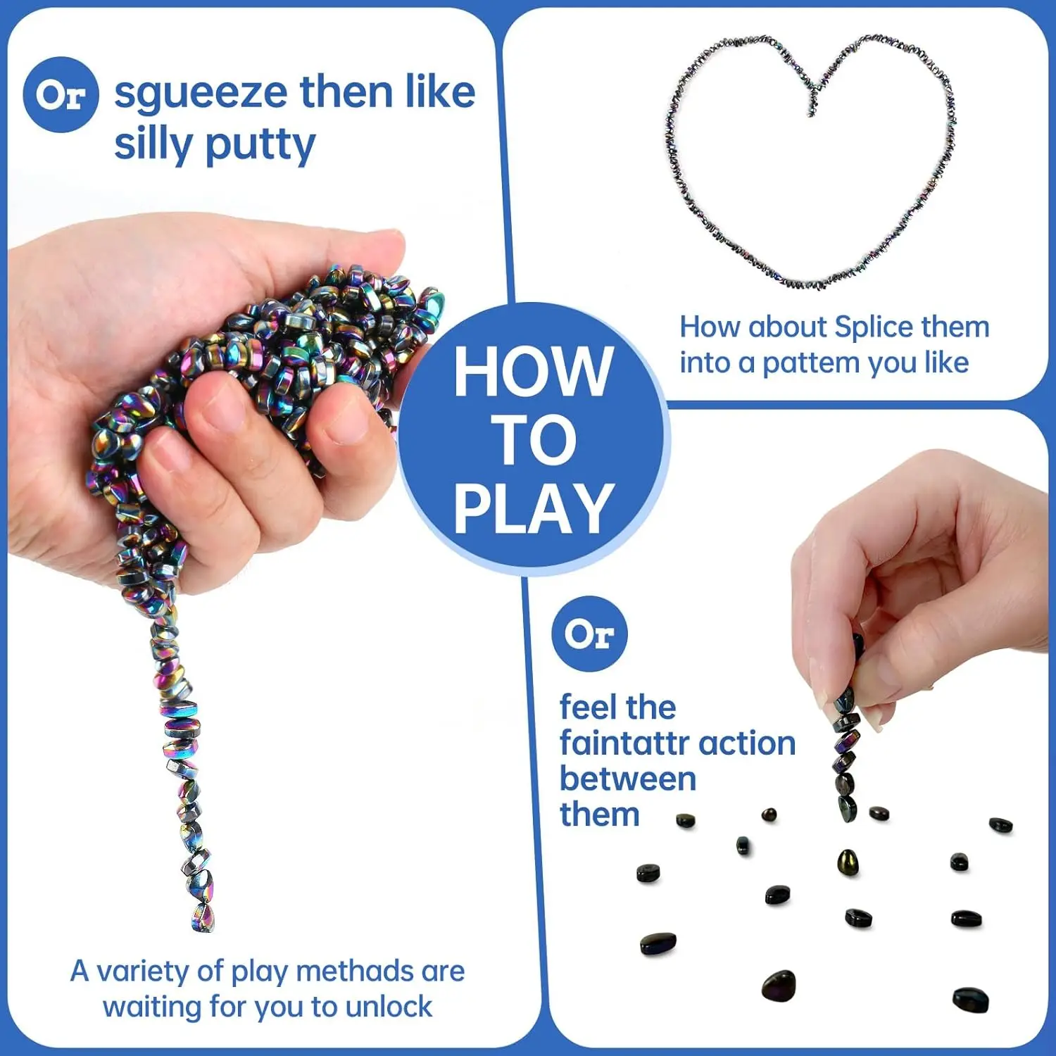 Magnetic Ferrite Putty 500 pcs More Weak Magnet Bead Fidget Rock Pebbles Anxiety Anti Stress Relief Toys for Adults ADHD Autism anti stress toys,fidget toys,mini fingertip toy