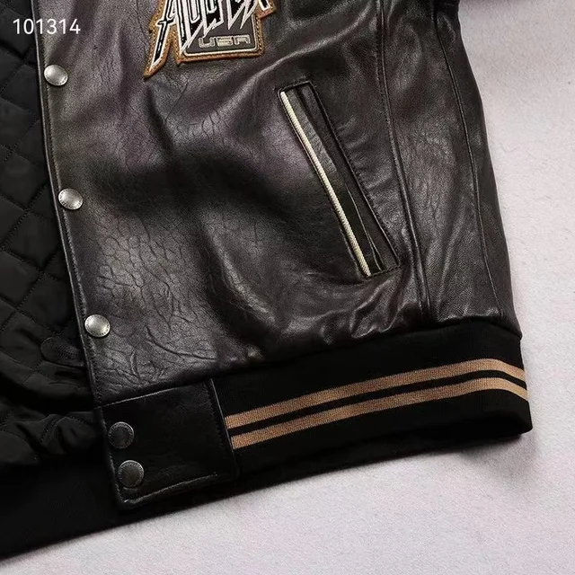 Men's Italy Sheep Leather Jacket USA Size Embroidered Speed Tiger Autumn  Winter Flight Coat - AliExpress