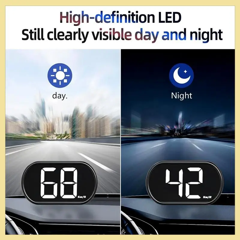 High Quality-Car HUD Head Up Display,X2 GPS Speedometer, Digital Speedometer MPH With LED Large Font, Plug & Play, For All Cars