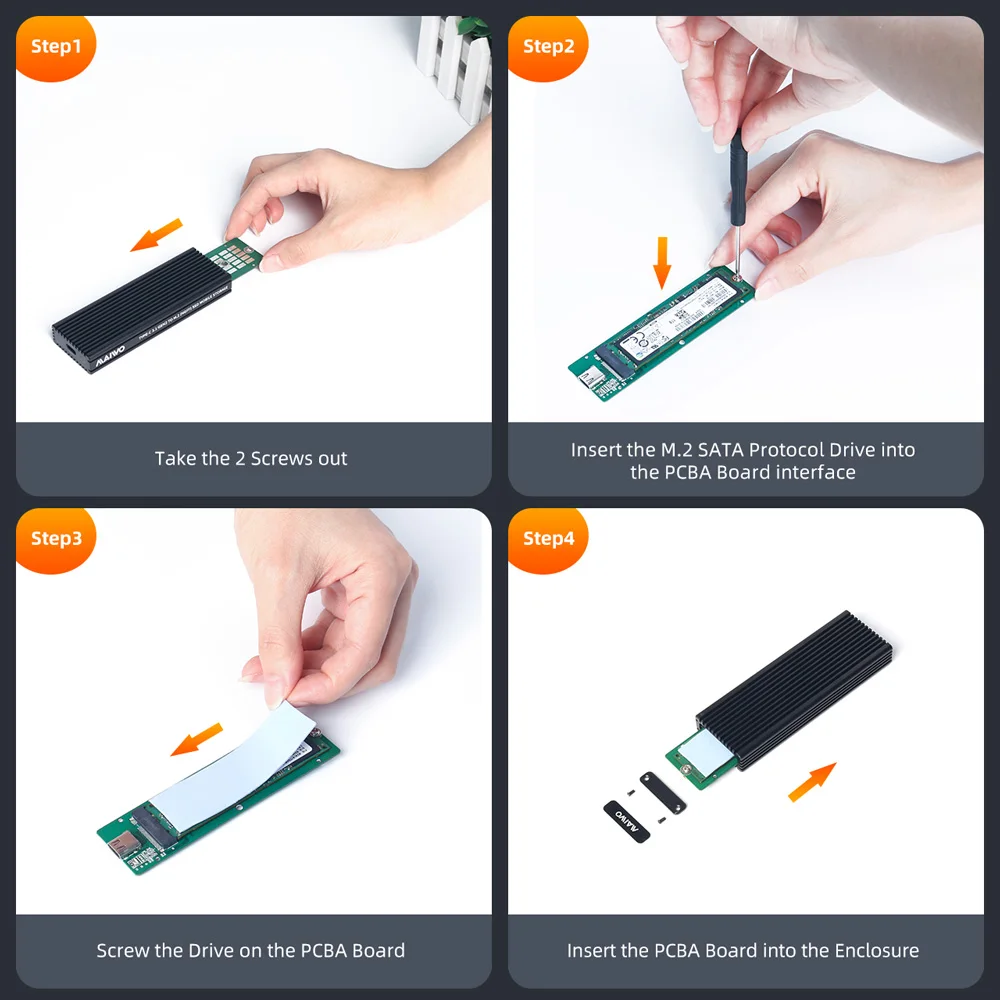 MAIWO SSD ̽, M.2 NVMe SATA Ŭ,   ̽, NVME PCIE NGFF SATA  ϵ ̺ ڽ, ƮϿ  UASP