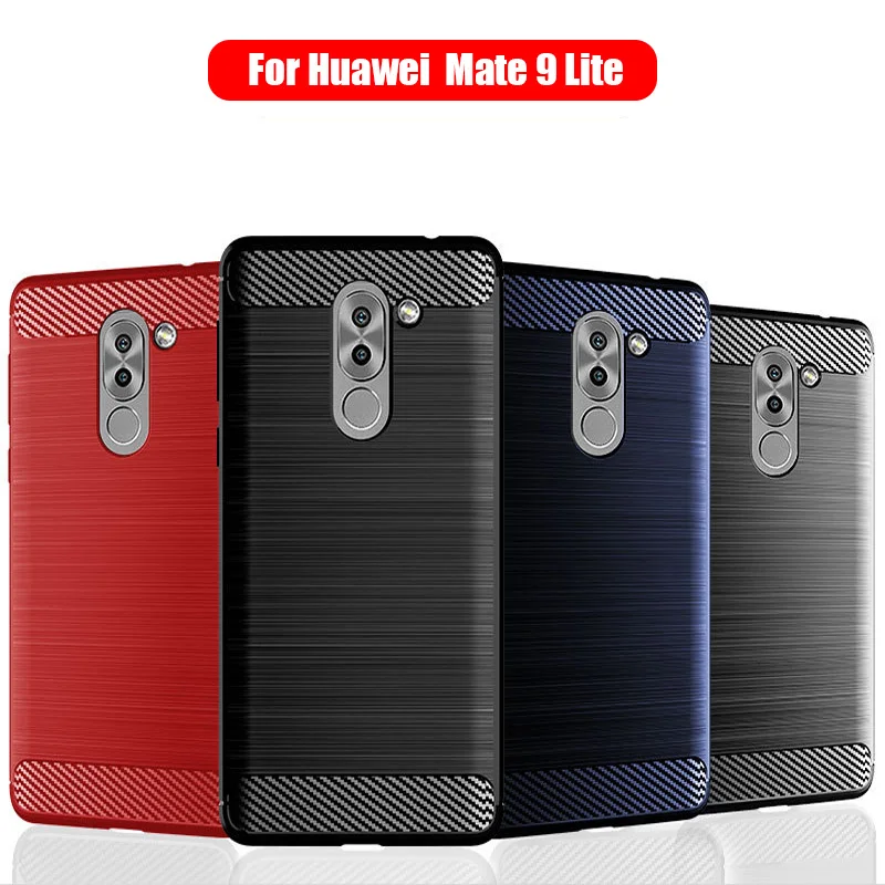 

Чехол для Huawei Mate 9 Lite, мягкий силиконовый чехол из ТПУ для Huawei Mate 9 Lite, черный, синий, красный