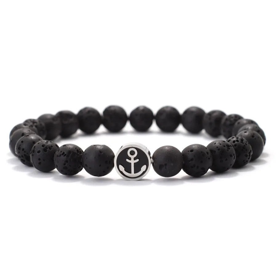 Stainless Steel Tiger Eye Stretch Bracelet for Men