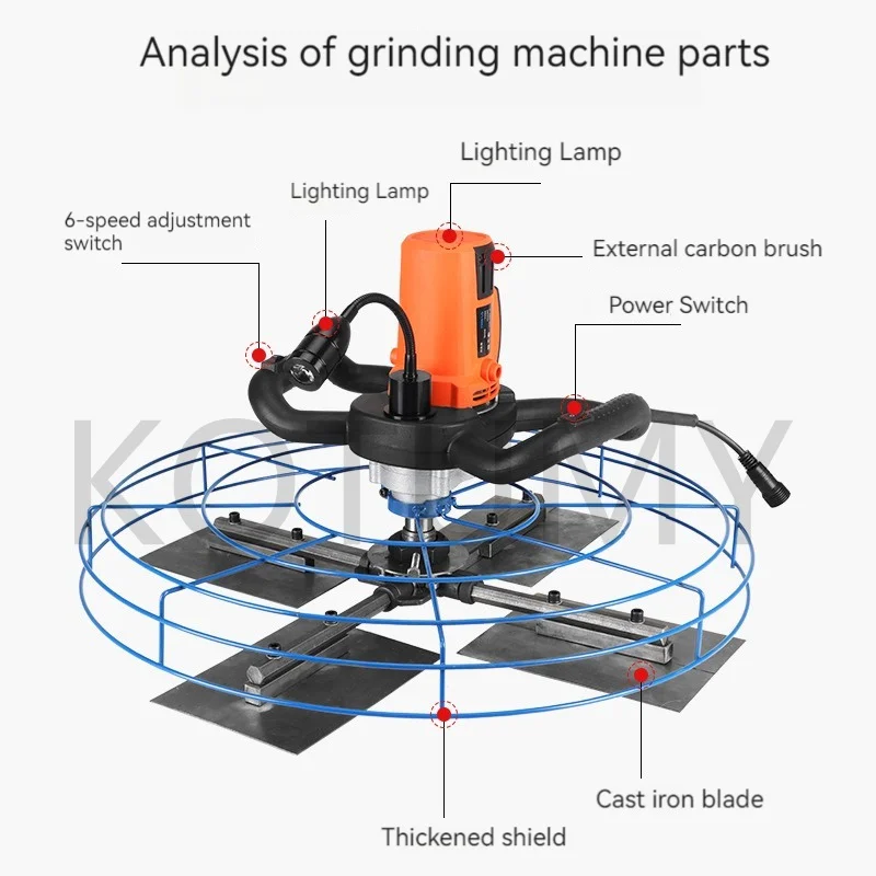Electric Cement Mortar Polishing Machine 4980W 220V
